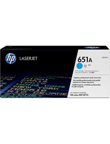 Hp 651A Hewlett Packard Original Laserjet Colour Sphere Toner Cartridge, Cyan